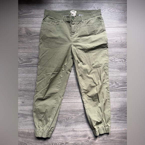 L’AGENCE Green Cotton Jogger Style Pants Size 29 Trendy Comfy Spring Summer - Picture 1 of 6